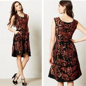 Anthropologie Yoana Baraschi Lace Paisley Dress Size 10